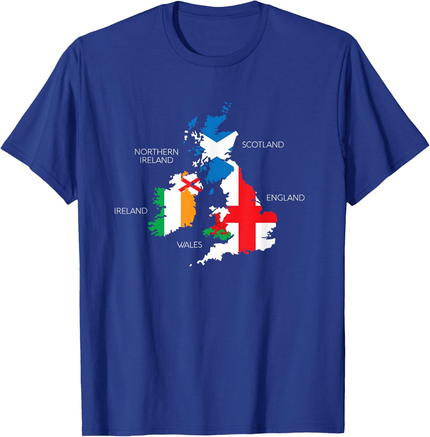 British Isles Sea Ireland Scotland Wales England Map Coins T-Shirt - T-Shirt | Royal