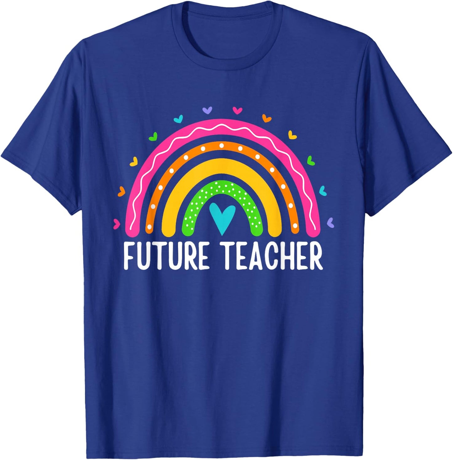 Future Teacher Kids Youth Girls Rainbow Pre-k Kindergarten T-Shirt - T-Shirt | Royal