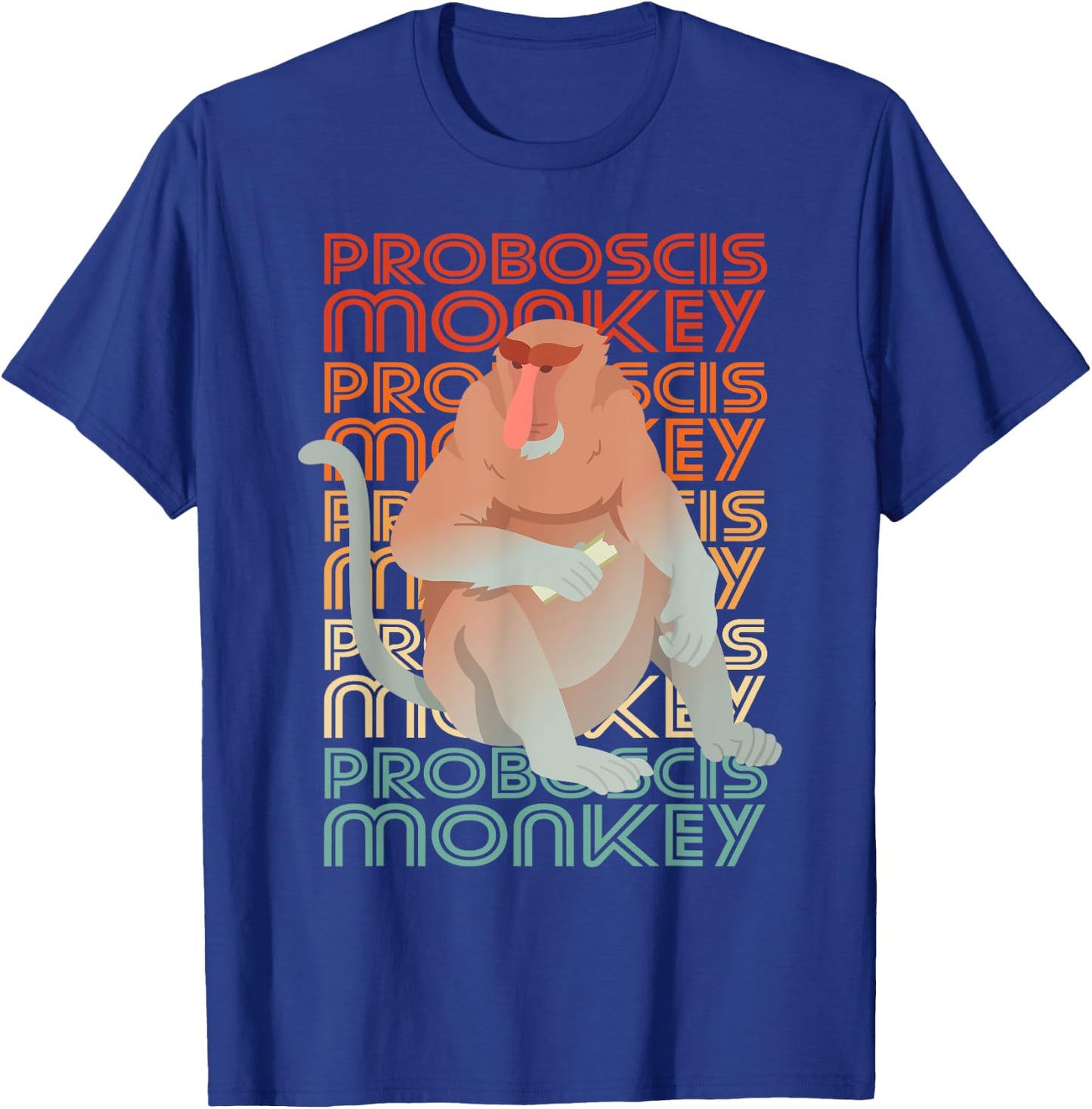 Proboscis Monkey Long Nosed T-Shirt - T-Shirt | Royal