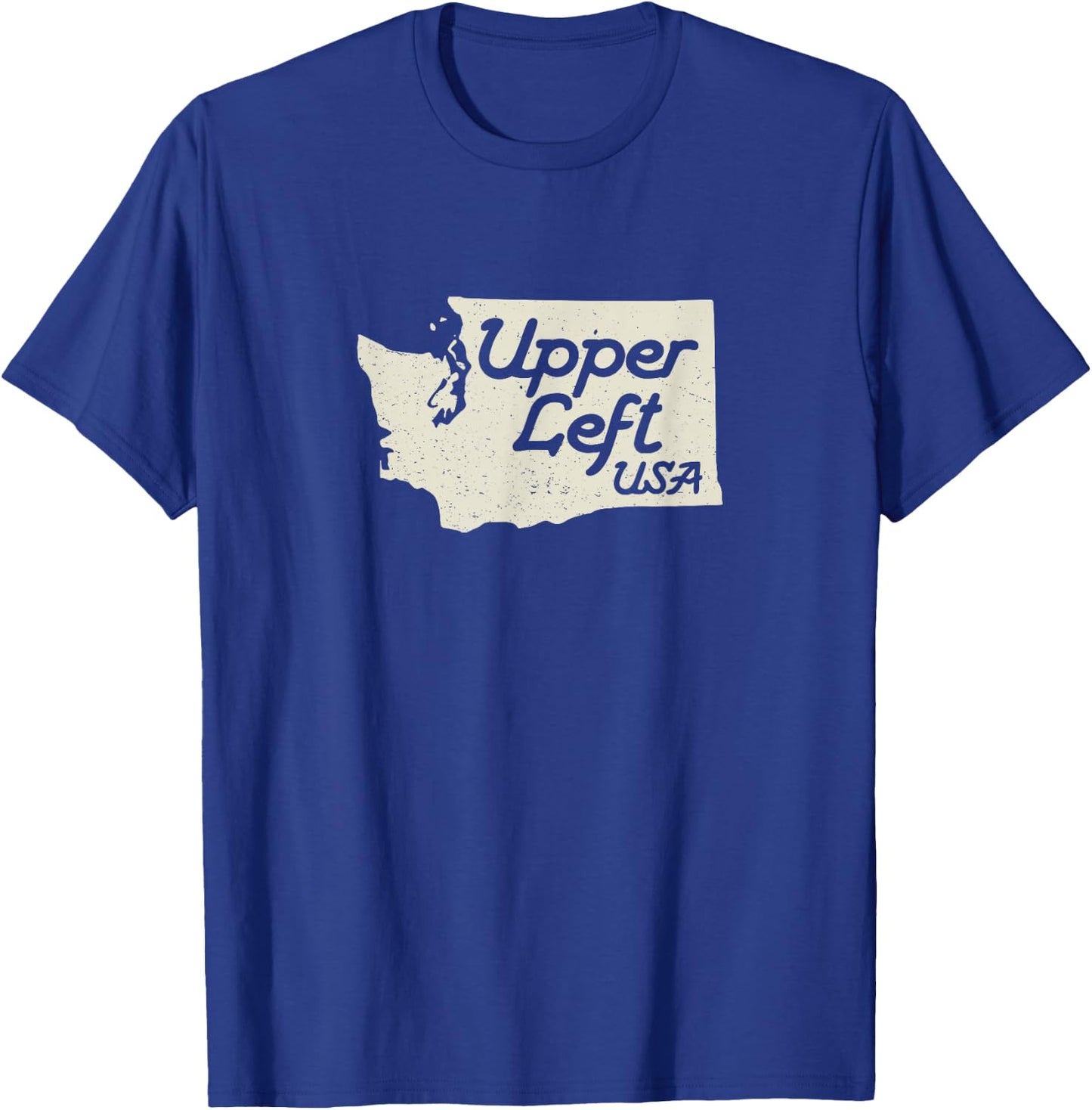 Upper Left USA T Shirt PNW Pacific Northwest T-Shirt - T-Shirt | Royal