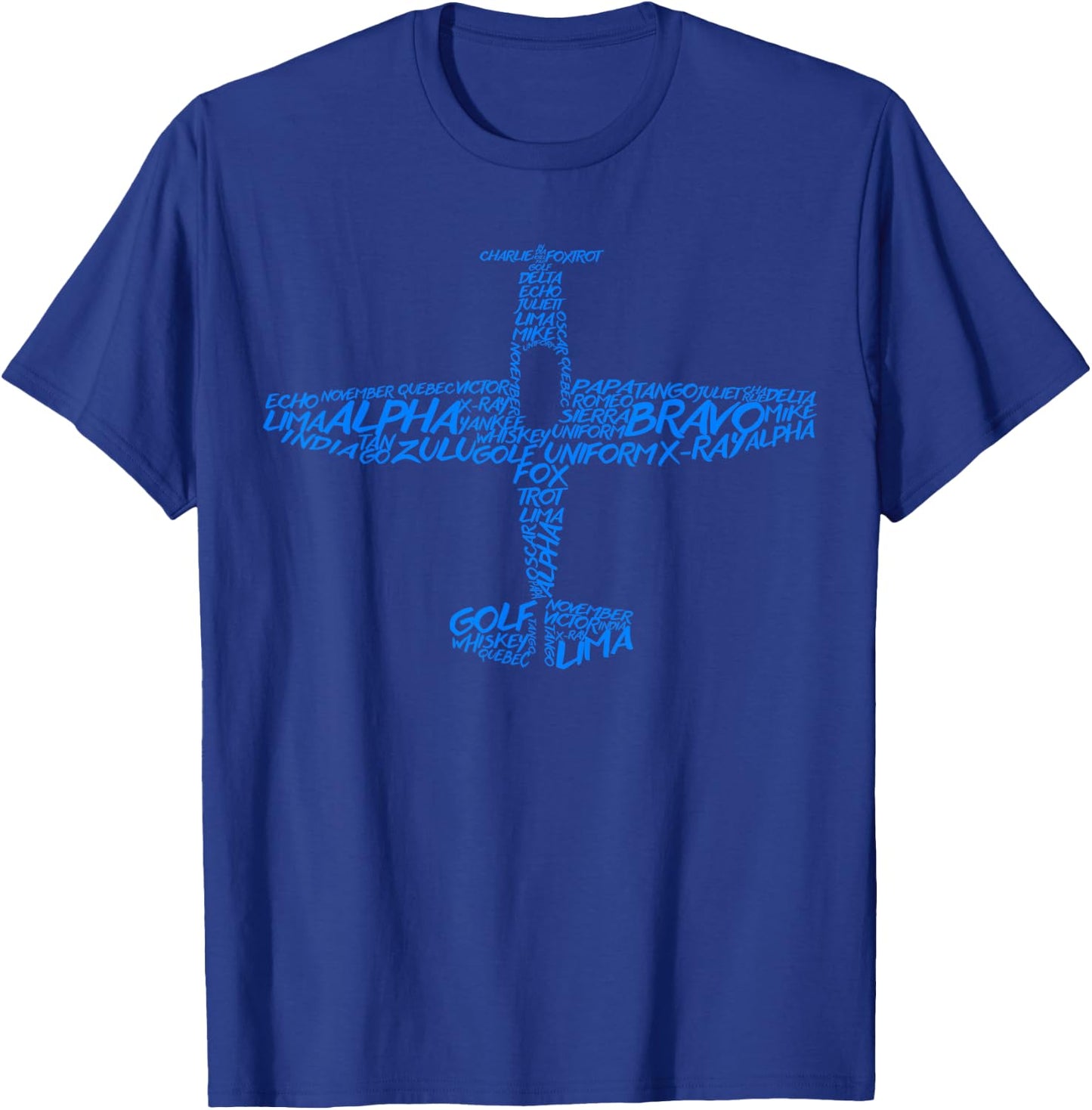 Phonetic Alphabet | Pilot Airplane T-Shirt - T-Shirt | Royal