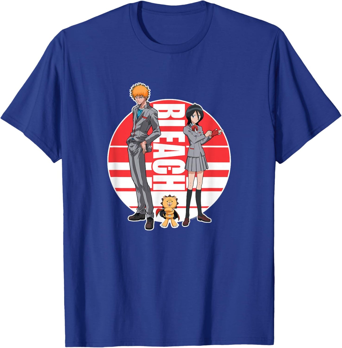 Bleach Ichigo Rukia and Kon Round Logo Anime T-Shirt - T-Shirt | Royal