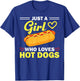 Funny Hot Dog Design Girls Hot Dog Lovers T-Shirt - T-Shirt | Royal