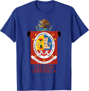 San Juan Cieneguilla Oaxaca Estado Mexico Escudo Eagle T-Shirt - T-Shirt | Royal