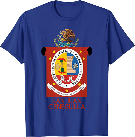 San Juan Cieneguilla Oaxaca Estado Mexico Escudo Eagle T-Shirt - T-Shirt | Royal