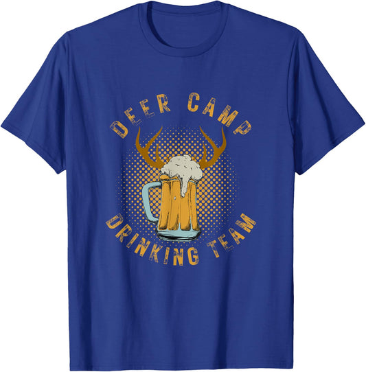 Deer Camp Drinking Team - Funny Hunting T-Shirt - T-Shirt | Royal