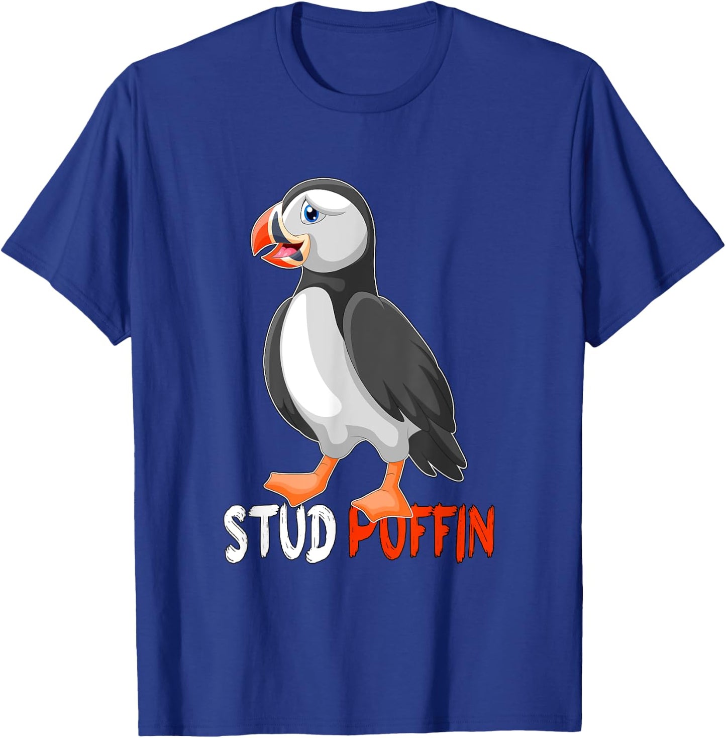 Stud Puffin -cute Puffin T-Shirt - T-Shirt | Royal