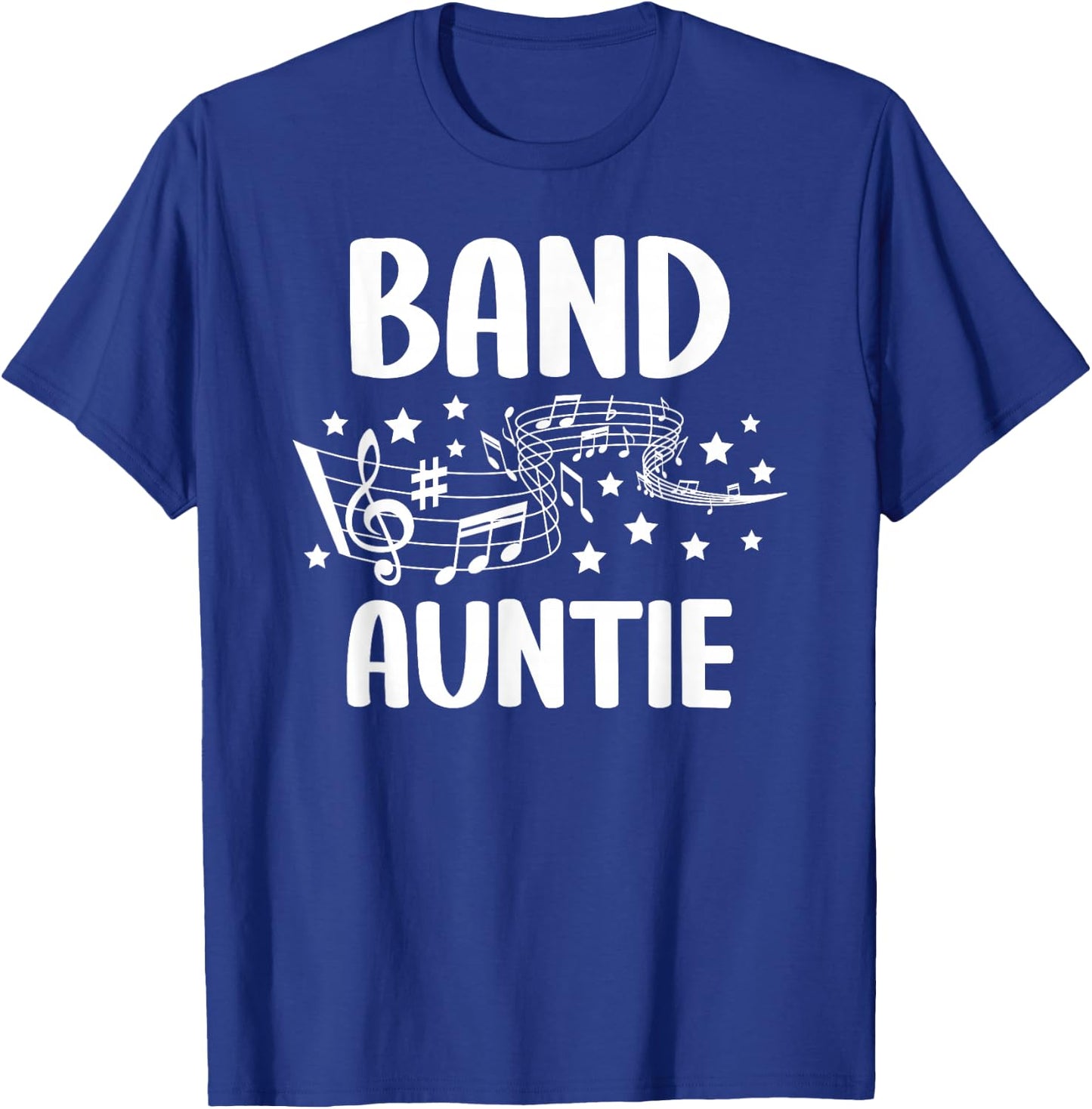 Band Auntie Proud Marching Band Aunt T-Shirt - T-Shirt | Royal