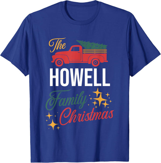 The Howell Family Christmas Matching Pajamas Group Gift T-Shirt - T-Shirt | Royal