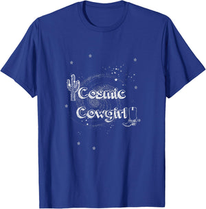 Cowgirl, space, desert, cosmic cowgirl, galaxy T-Shirt - T-Shirt | Royal