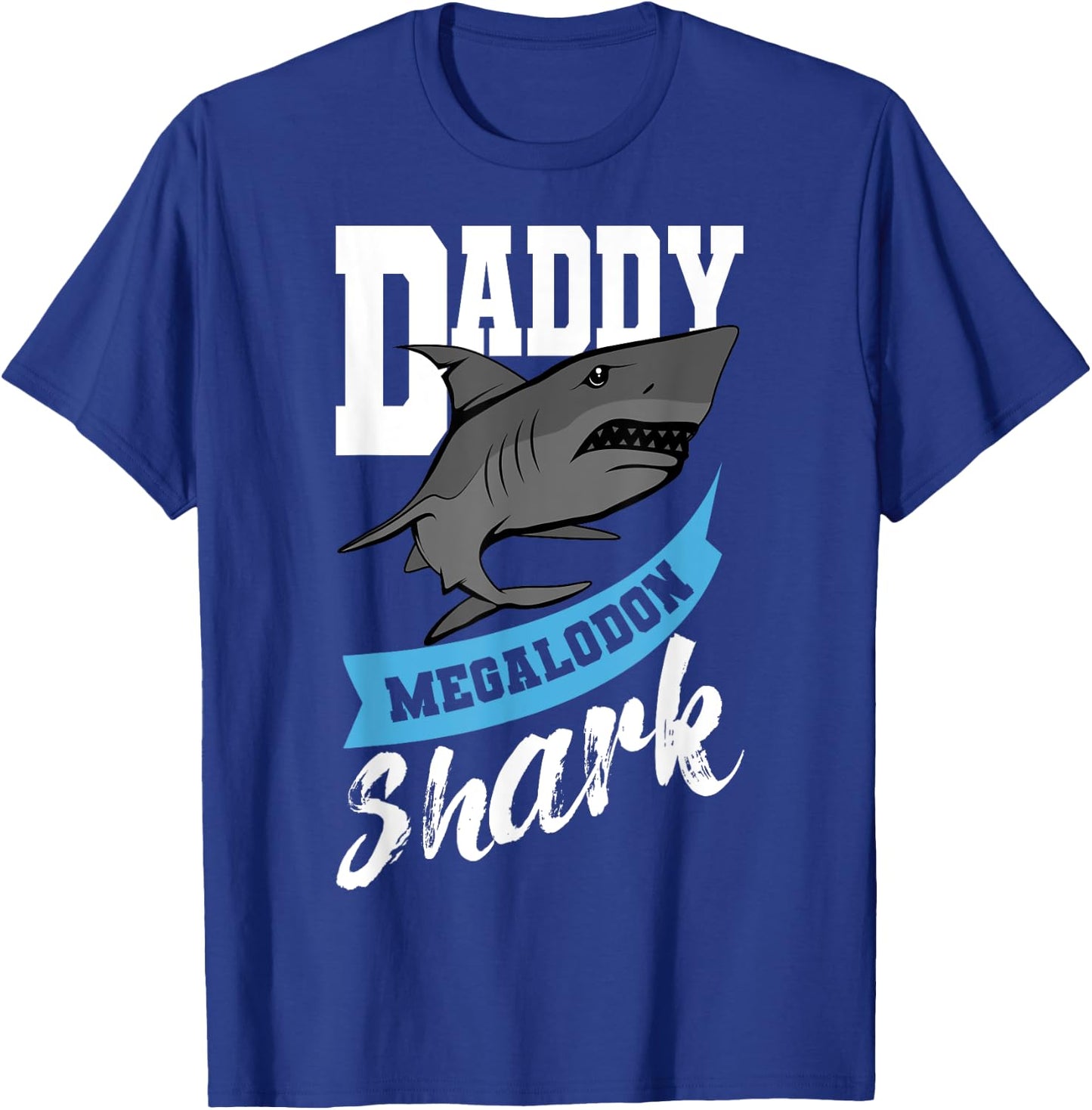 Megalodon Shark Dad Biologist Father's Day T-Shirt - T-Shirt | Royal