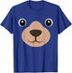 Halloween Mama Bear Face Costume Kids Bear Face Costume T-Shirt - T-Shirt | Royal