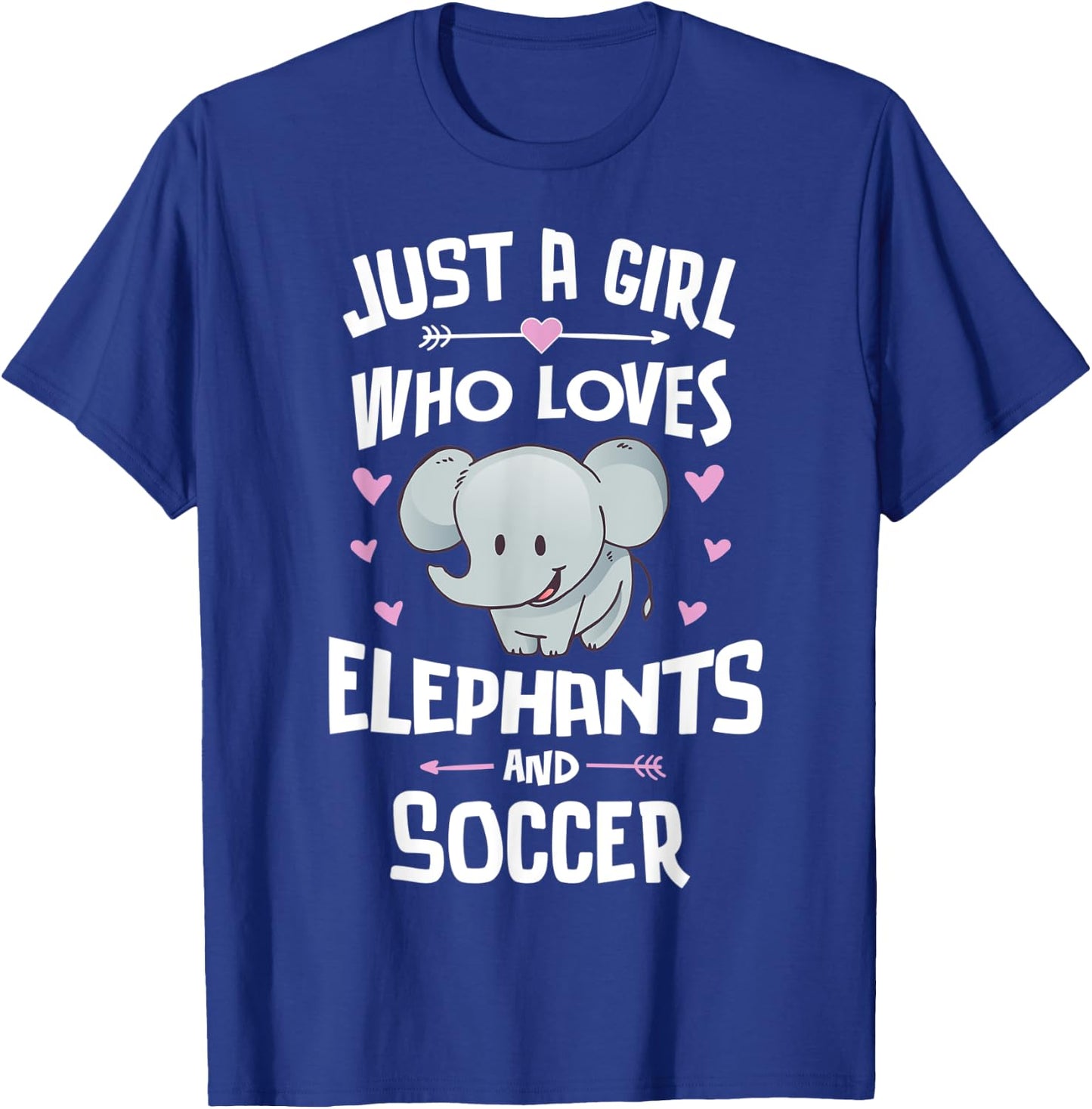 Just A Girl Who Loves Elephants And Soccer Gift Women T-Shirt - T-Shirt | Royal