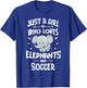 Just A Girl Who Loves Elephants And Soccer Gift Women T-Shirt - T-Shirt | Royal