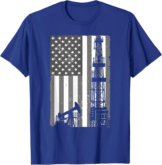 Cool Oil Field Art Women Oilfield Drilling Lovers T-Shirt - T-Shirt | Royal
