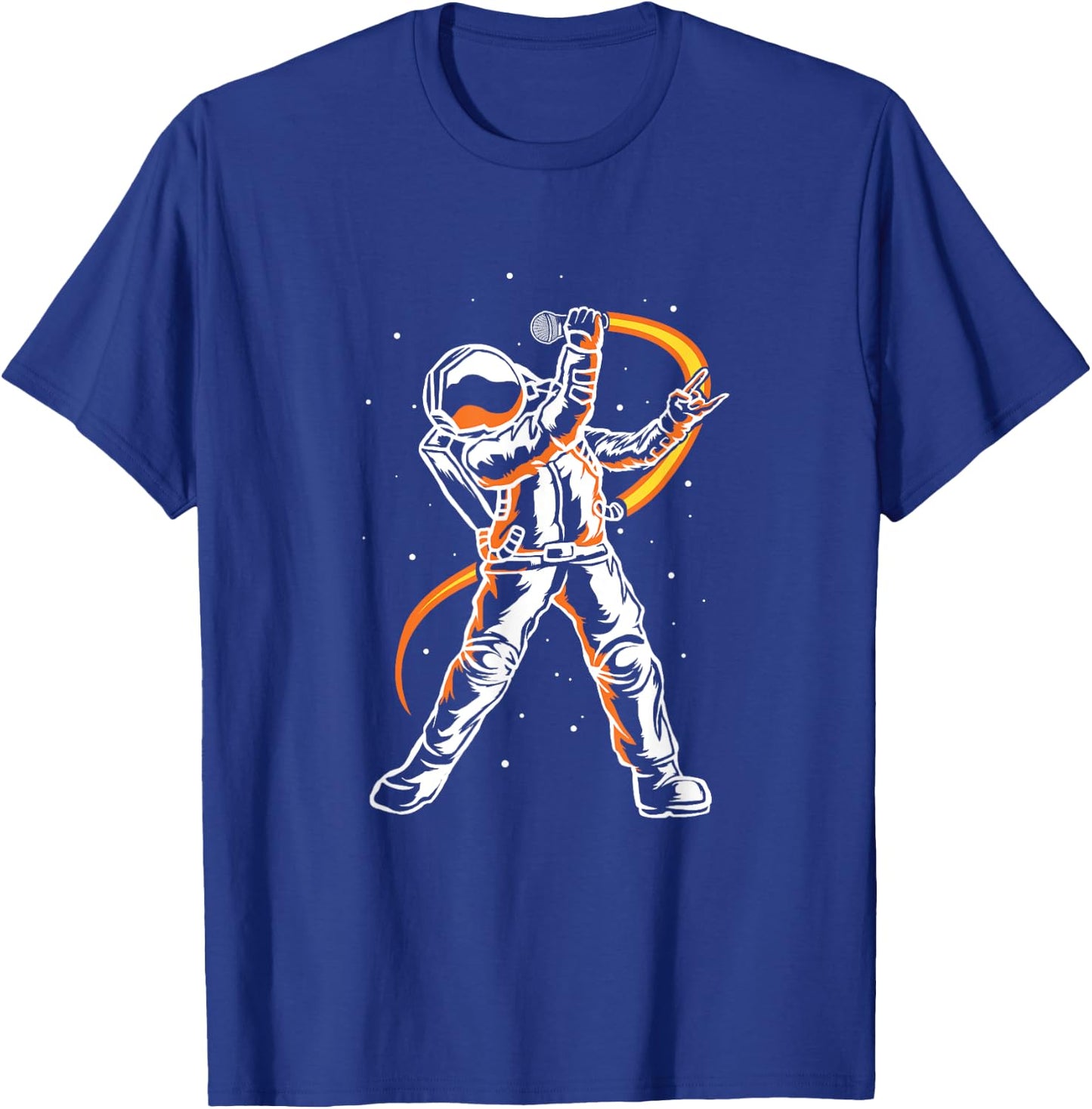 Astronaut In Space Microphone Karaoke Vocal Singing Singer T-Shirt - T-Shirt | Royal