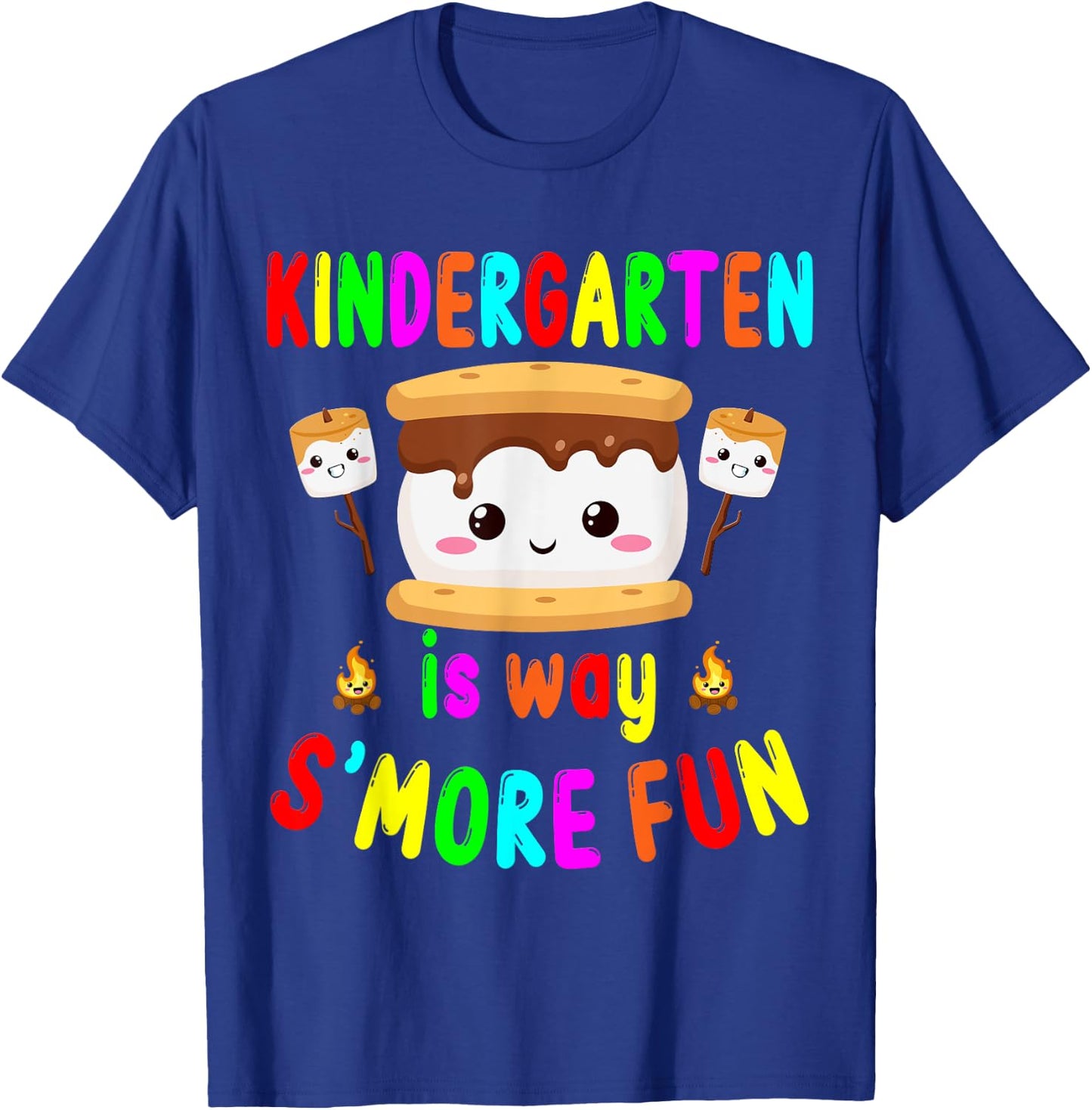 Back to School Kindergarten is way S'more Fun Kids Teachers T-Shirt - T-Shirt | Royal