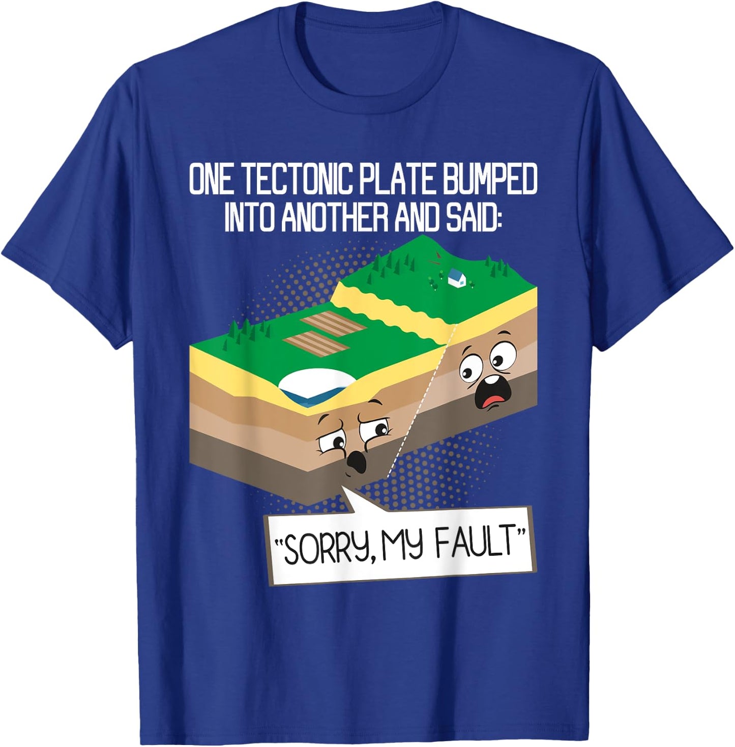 Tectonic Plate - Geology Earth Science Teacher Seismology T-Shirt - T-Shirt | Royal