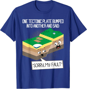Tectonic Plate - Geology Earth Science Teacher Seismology T-Shirt - T-Shirt | Royal