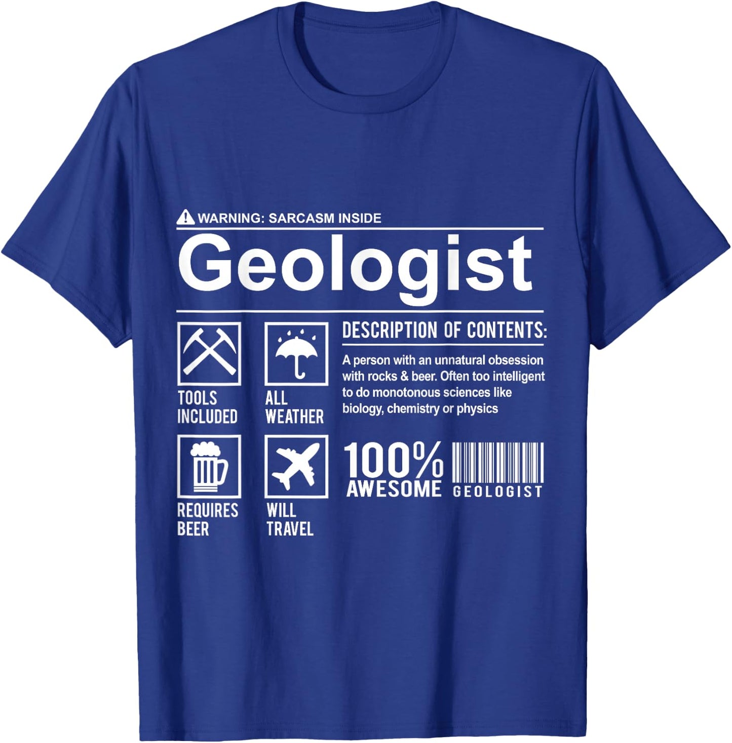 Geologist Composition Funny Gift Geologists T-Shirt - T-Shirt | Royal