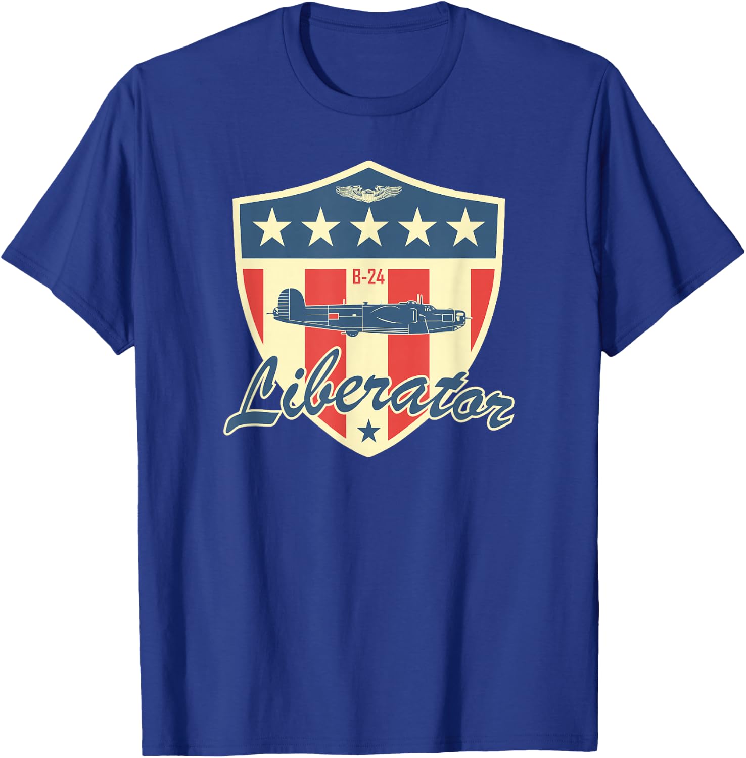WW2 Air Force Bomber Airplane T shirt - B-24 Liberator T-Shirt - T-Shirt | Royal