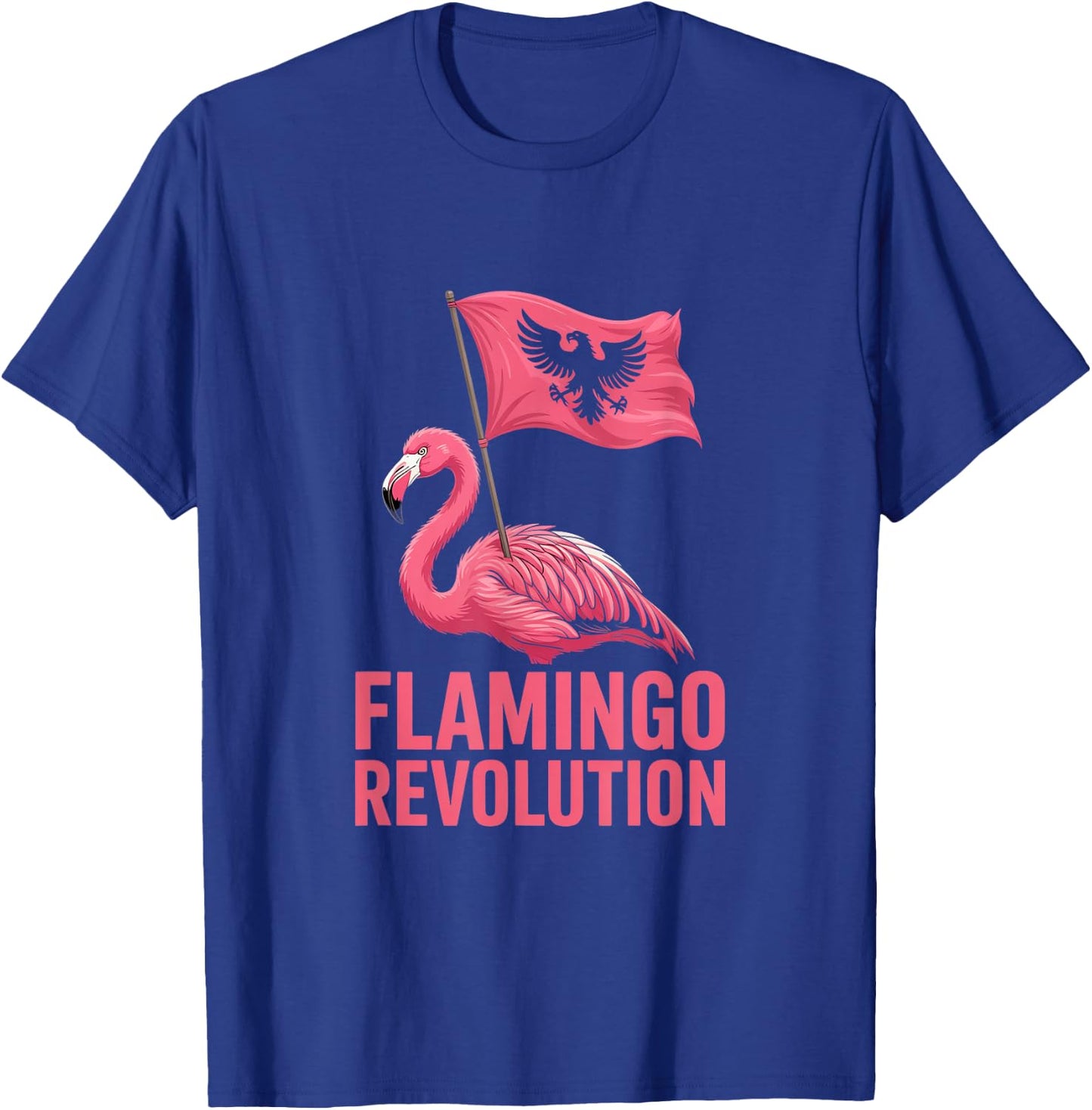 Albania Flag Pink Flamingo Albania is not for Sale T-Shirt - T-Shirt | Royal