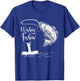 Wishin' I Was Fishin' Carb Bass Trout Fishing Fisherman T-Shirt - T-Shirt | Royal