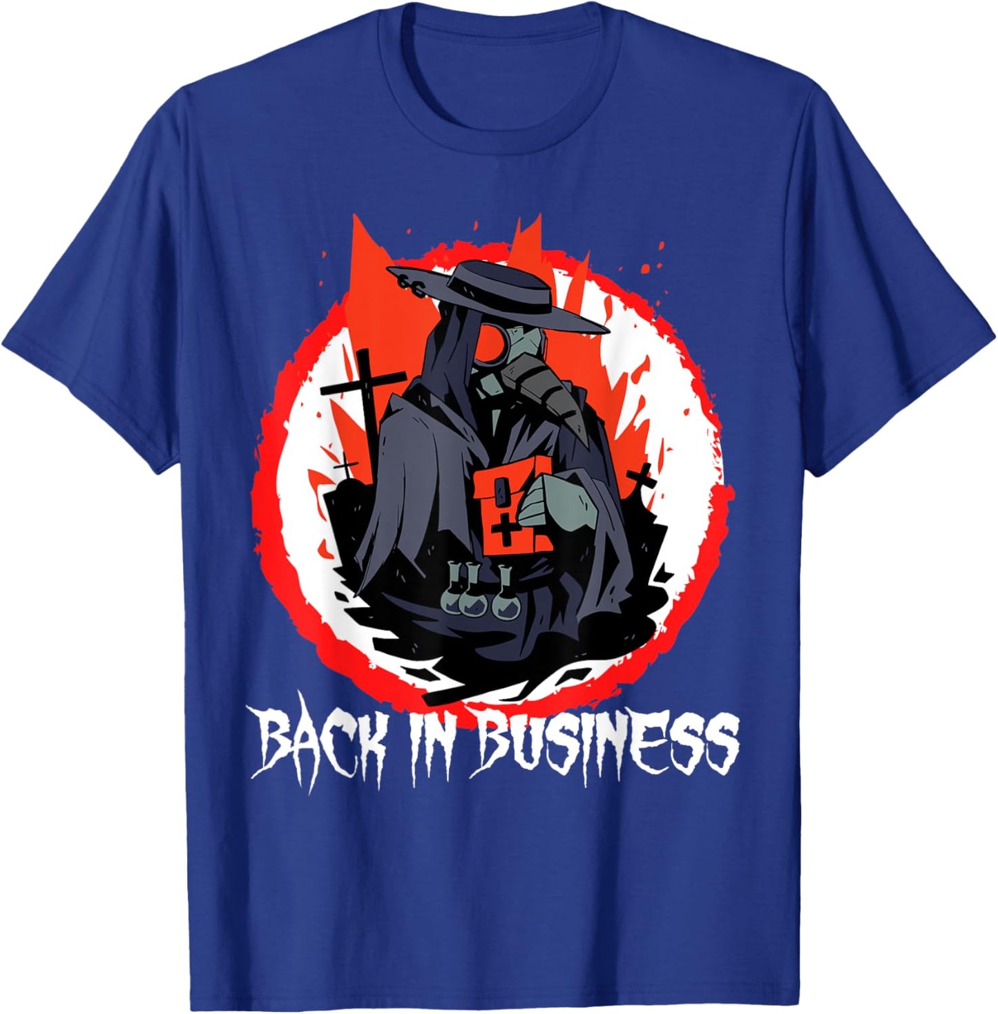 Back in Business Medieval Plague Doctor Occult Tarot T-Shirt - T-Shirt | Royal
