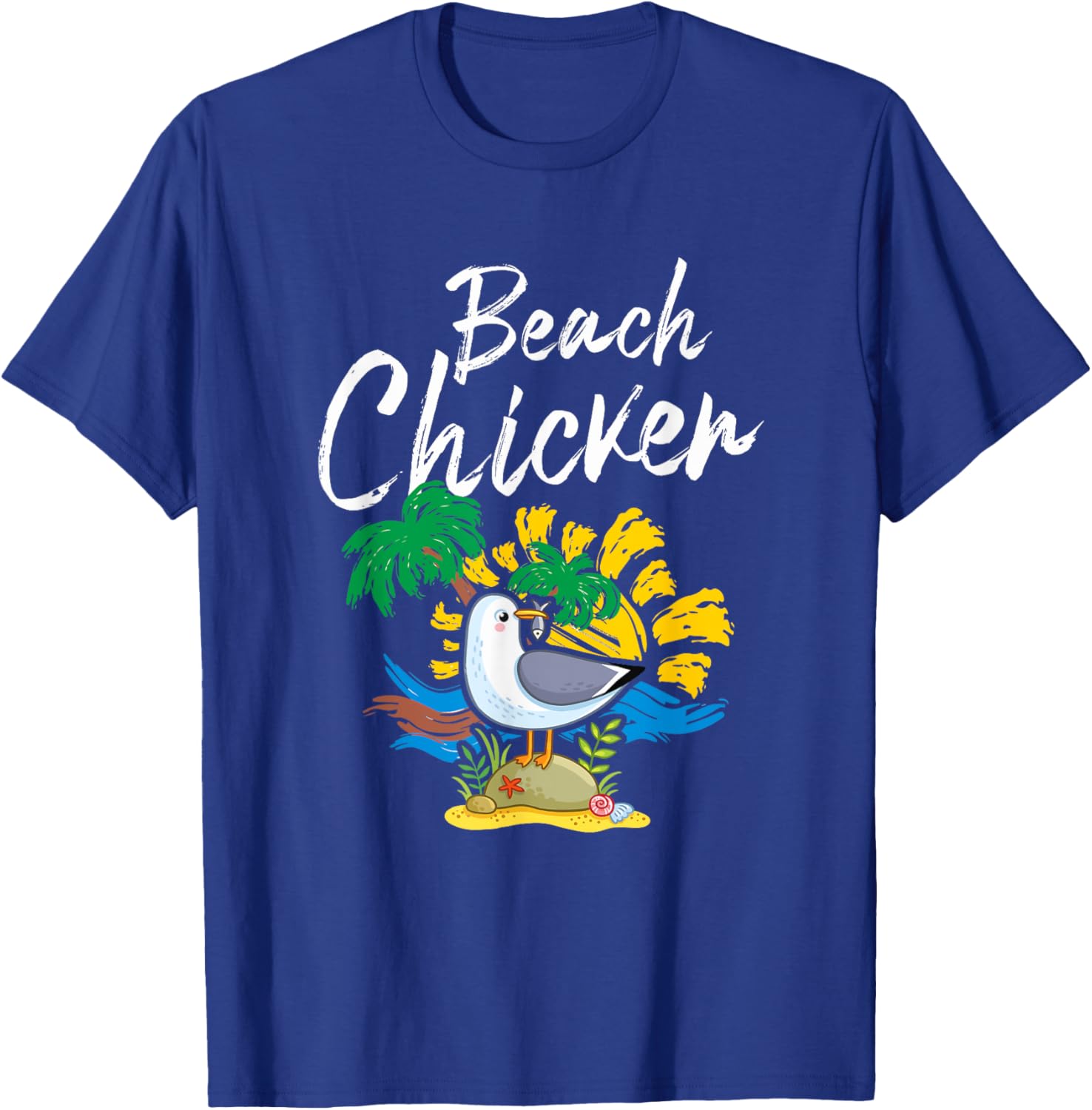 Seagull Beach Chicken Funny Animal Lover Men Women Kids T-Shirt - T-Shirt | Royal
