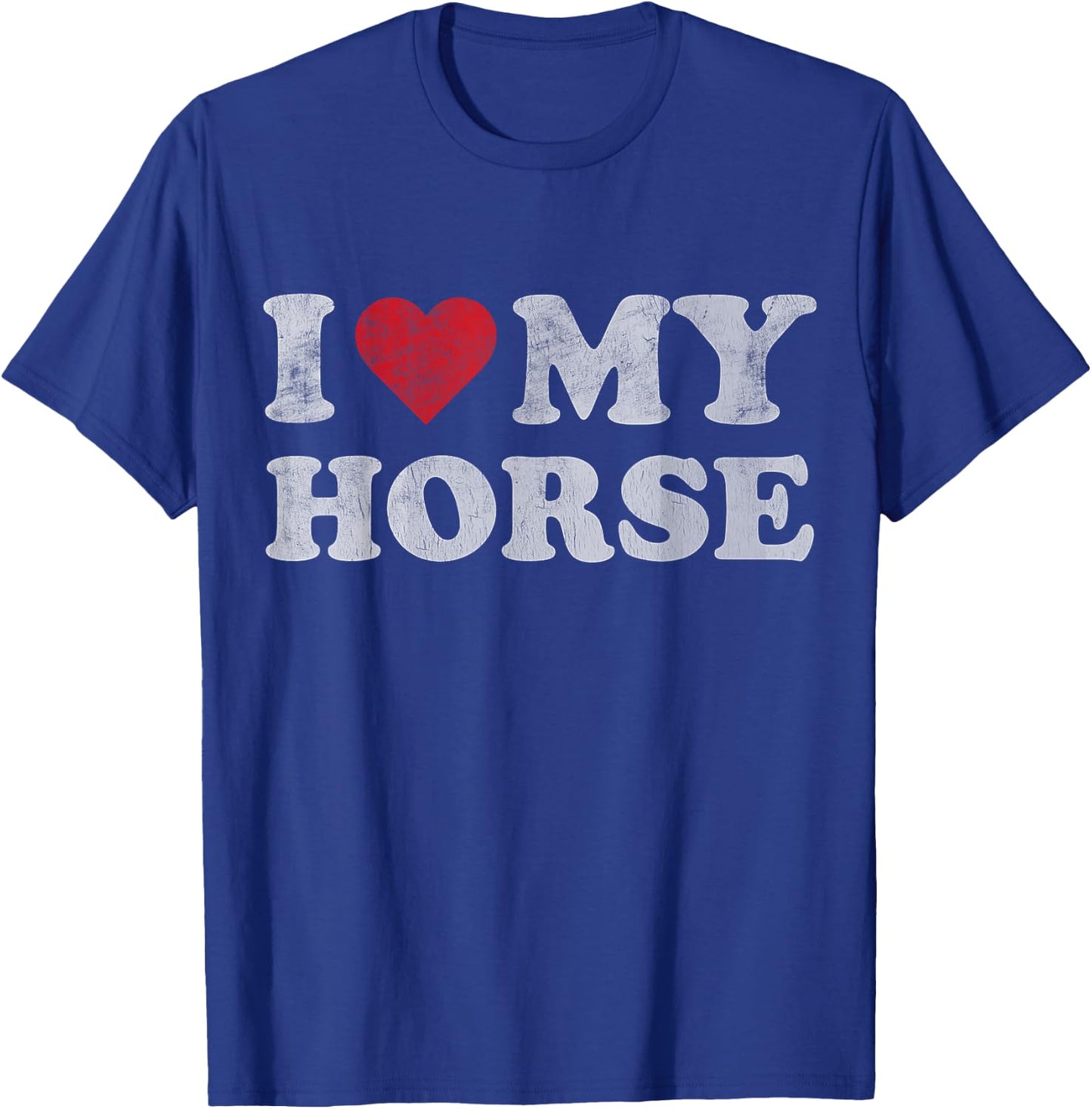 Vintage I Heart My Horse I love my Horses Cute Pet Owner T-Shirt - T-Shirt | Royal