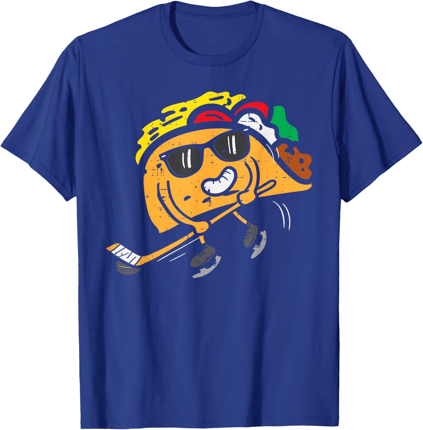 Taco Ice Hockey Cinco De Mayo Mexican Fiesta Boys Men Kids T-Shirt - T-Shirt | Royal