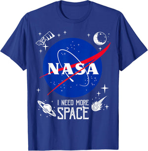 NASA Meatball Logo Classic I Need More Space T-Shirt - T-Shirt | Royal