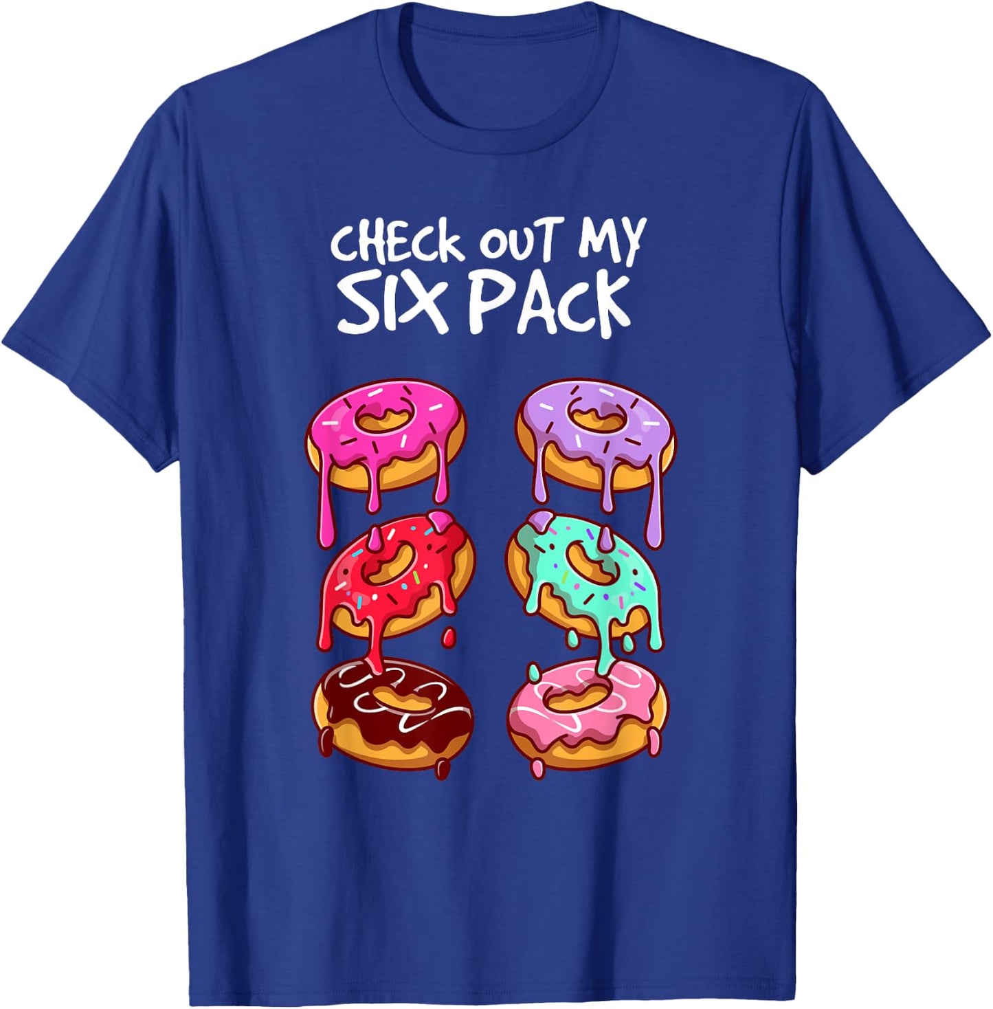 Check out my six pack Foodie Donut T-Shirt - T-Shirt | Royal