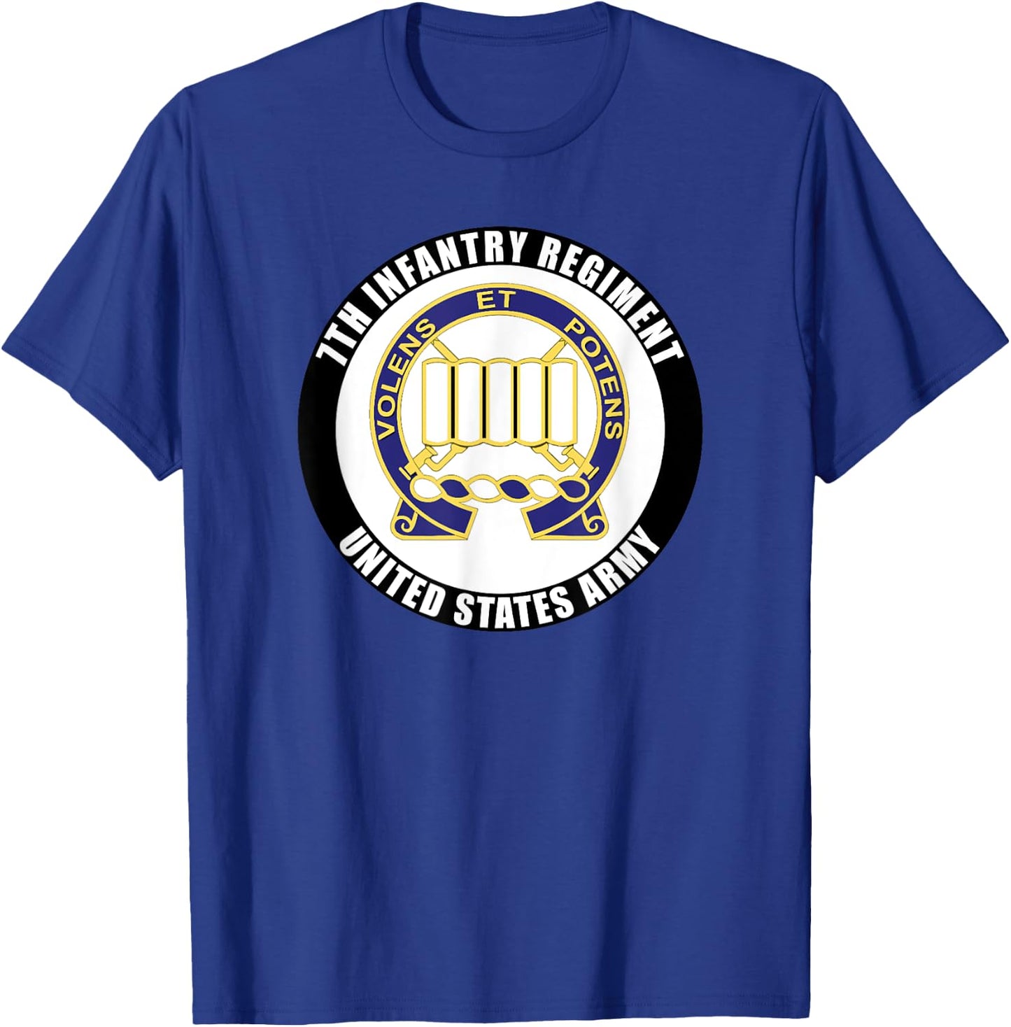 7th Infantry Regiment United States Army Veteran Military T-Shirt - T-Shirt | Royal