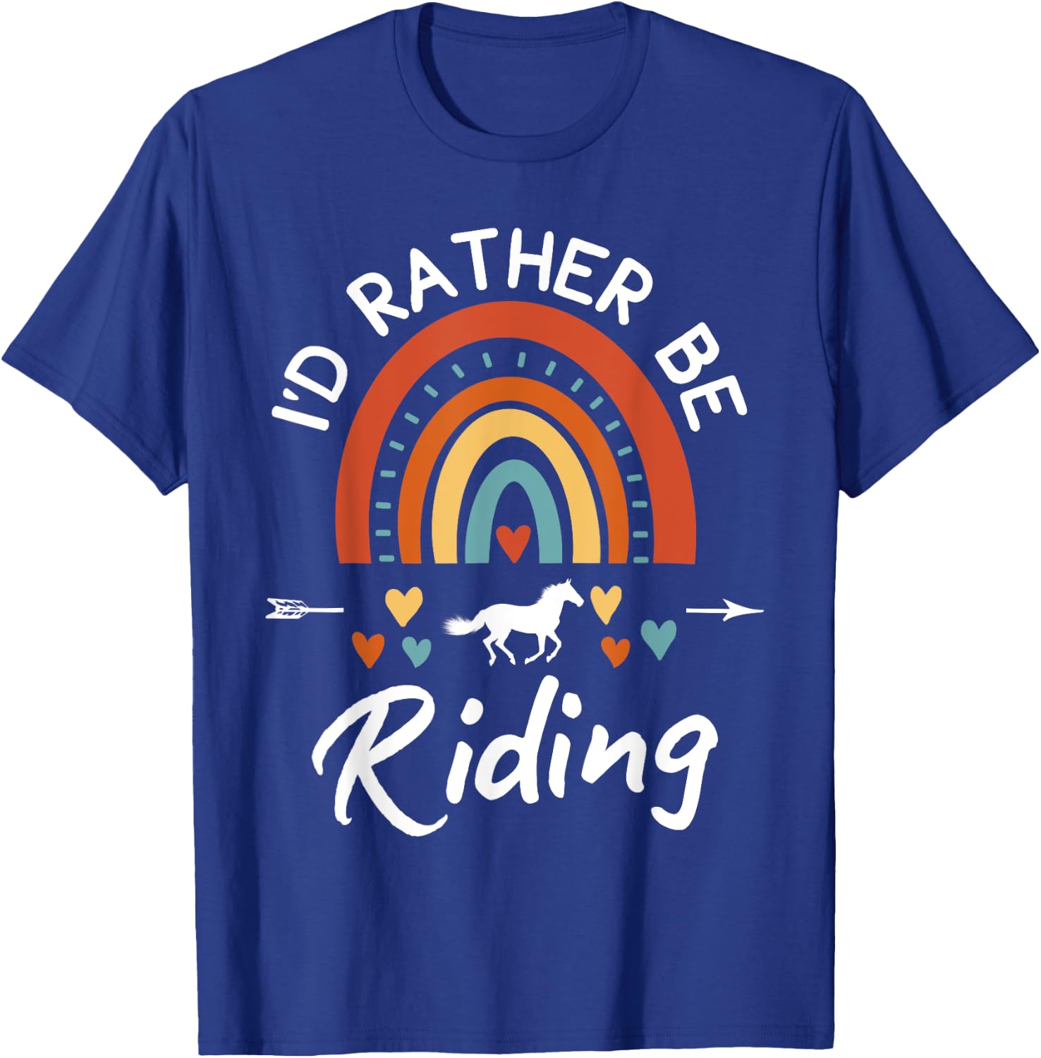 I'd Rather Be Riding Horse Horseback Rider Equestrian Kids T-Shirt - T-Shirt | Royal