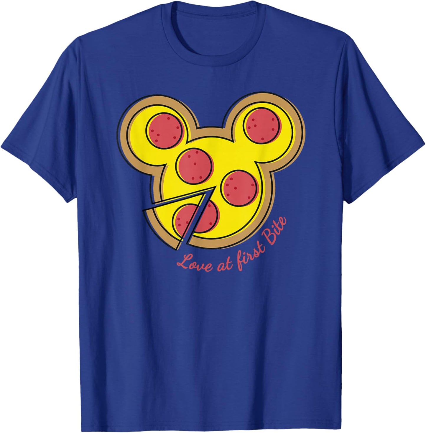 Disney Pizza Mickey Mouse Love At First Bite T-Shirt - T-Shirt | Royal