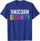 Dad Mom Daughter Adult Costume Unicorn Security T-Shirt - T-Shirt | Royal