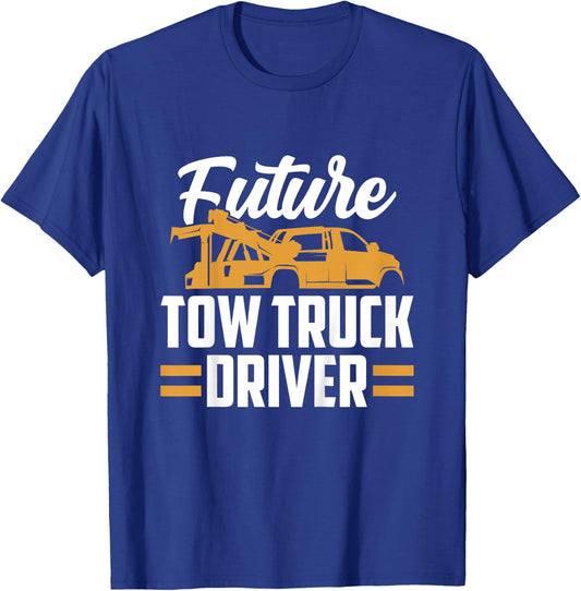 Kids Future Tow Truck Driver T-Shirt - T-Shirt | Royal