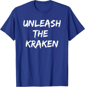 Cool Funny Unleash The Kraken Shirt Novelty Gift Men Women T-Shirt - T-Shirt | Royal