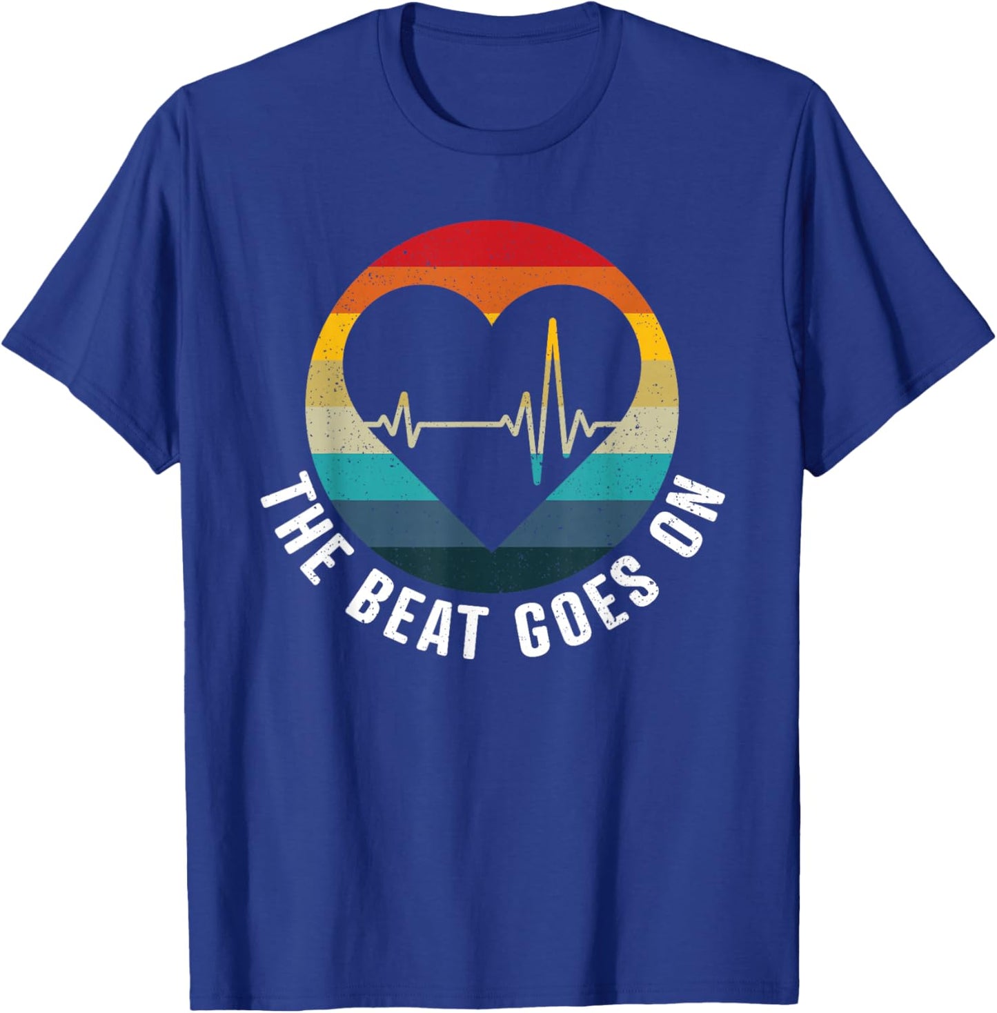 The Beat Goes On - Heart Attack Survivor Get Well Soon Gift T-Shirt - T-Shirt | Royal