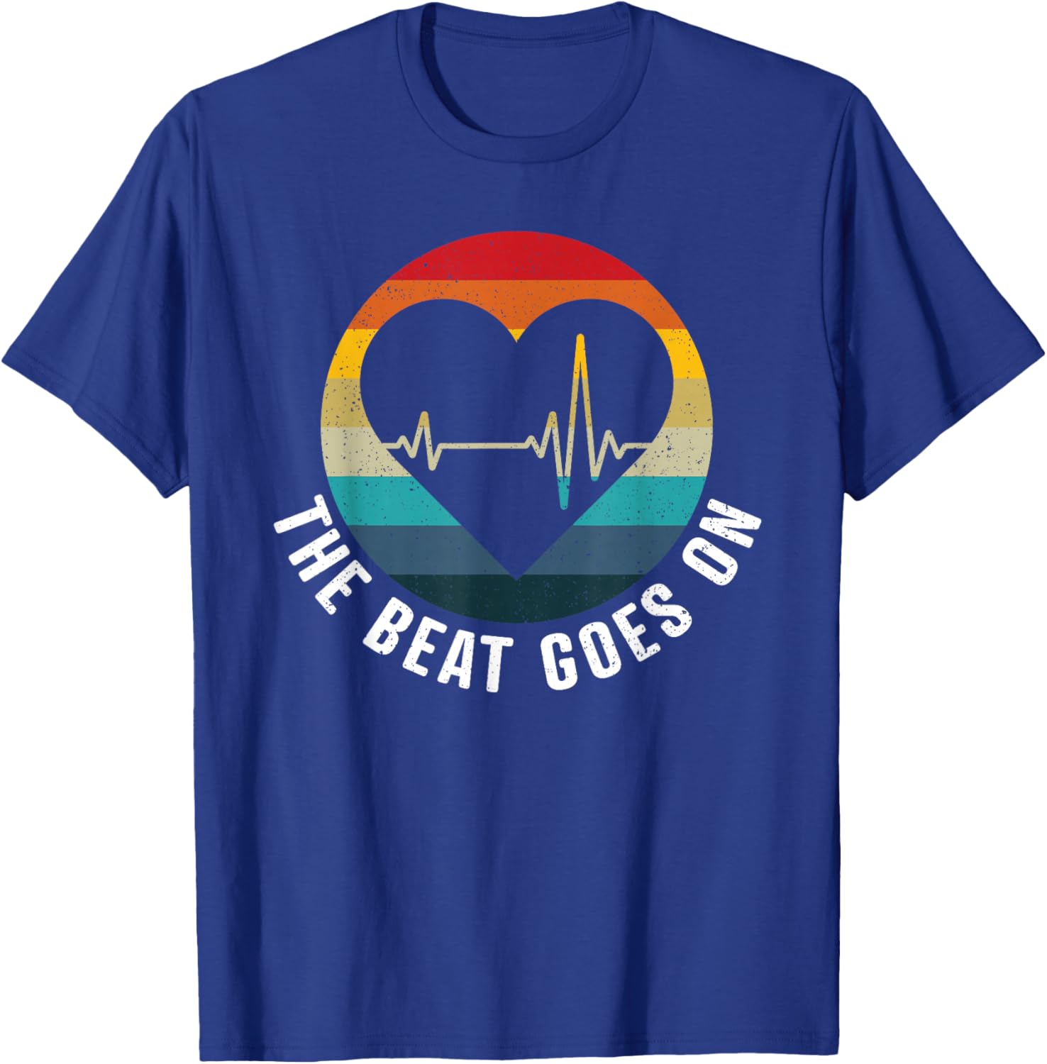 The Beat Goes On - Heart Attack Survivor Get Well Soon Gift T-Shirt - T-Shirt | Royal