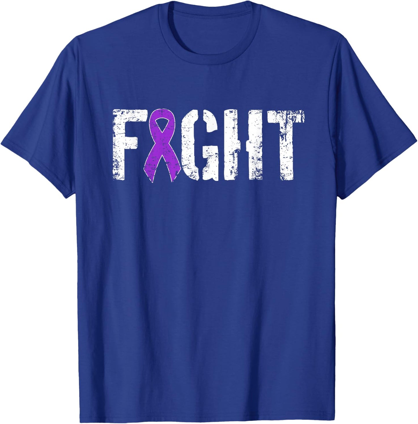 Fight Pancreatic Cancer - Military Style Awareness Ribbon T-Shirt - T-Shirt | Royal