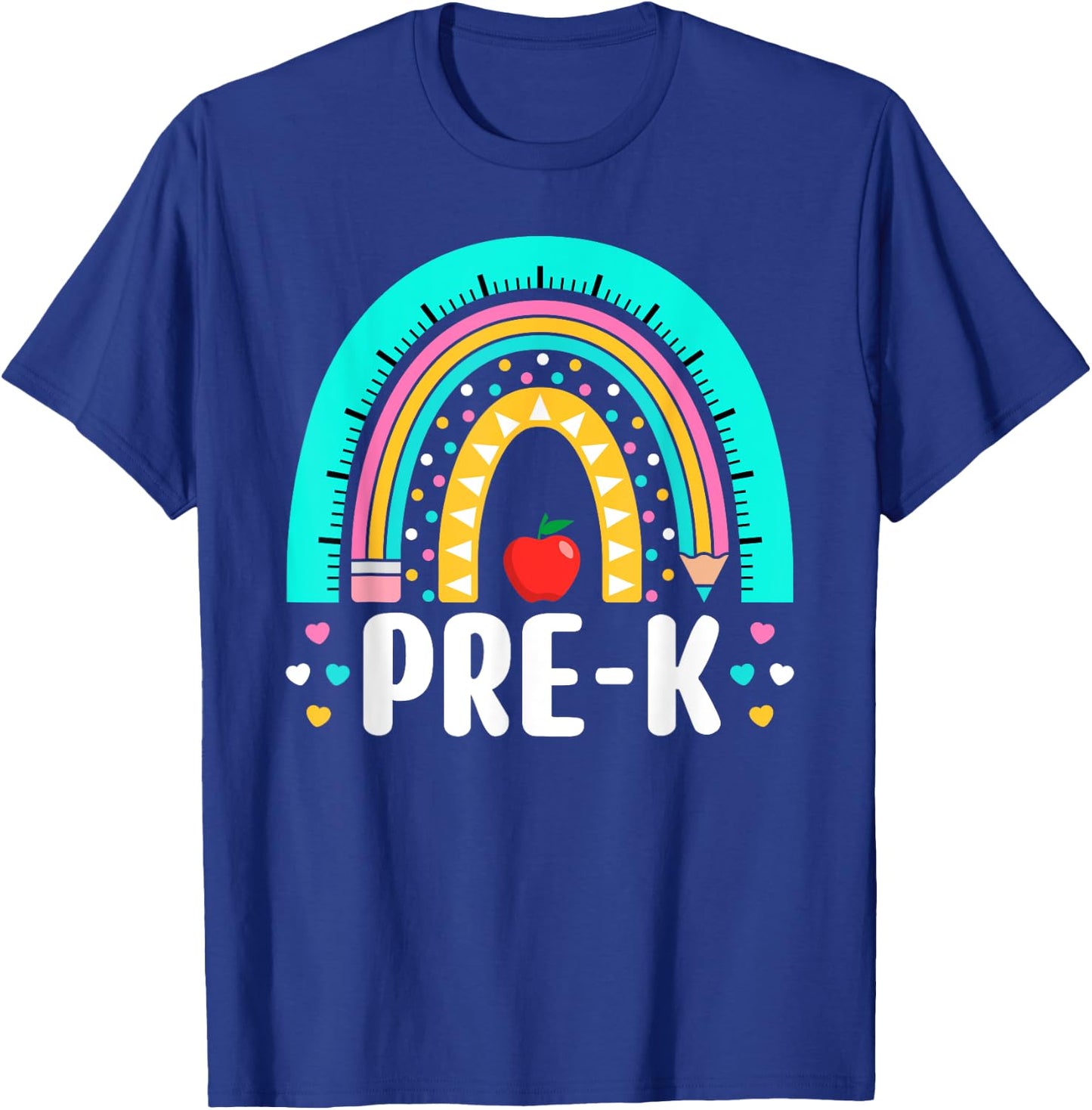 Pre-K Rainbow Teacher Team Pre-K Squad Toddler Girl Boy T-Shirt - T-Shirt | Royal