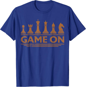 Game On Chess Pieces Funny Board Game Themed Gift Men Kids T-Shirt - T-Shirt | Royal