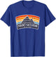 Vintage Mount Katahdin Maine Art Graphic T-Shirt - T-Shirt | Royal