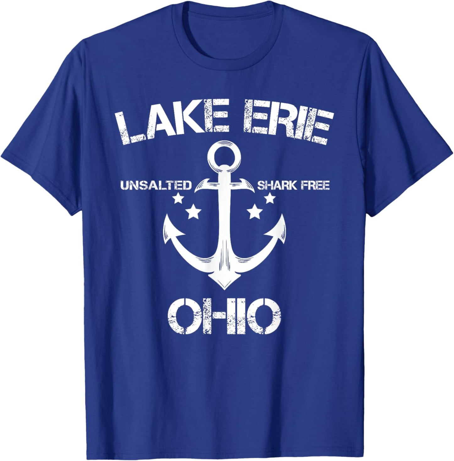 LAKE ERIE OHIO Funny Fishing Camping Summer Gift Men Women Kids T-Shirt - T-Shirt | Royal