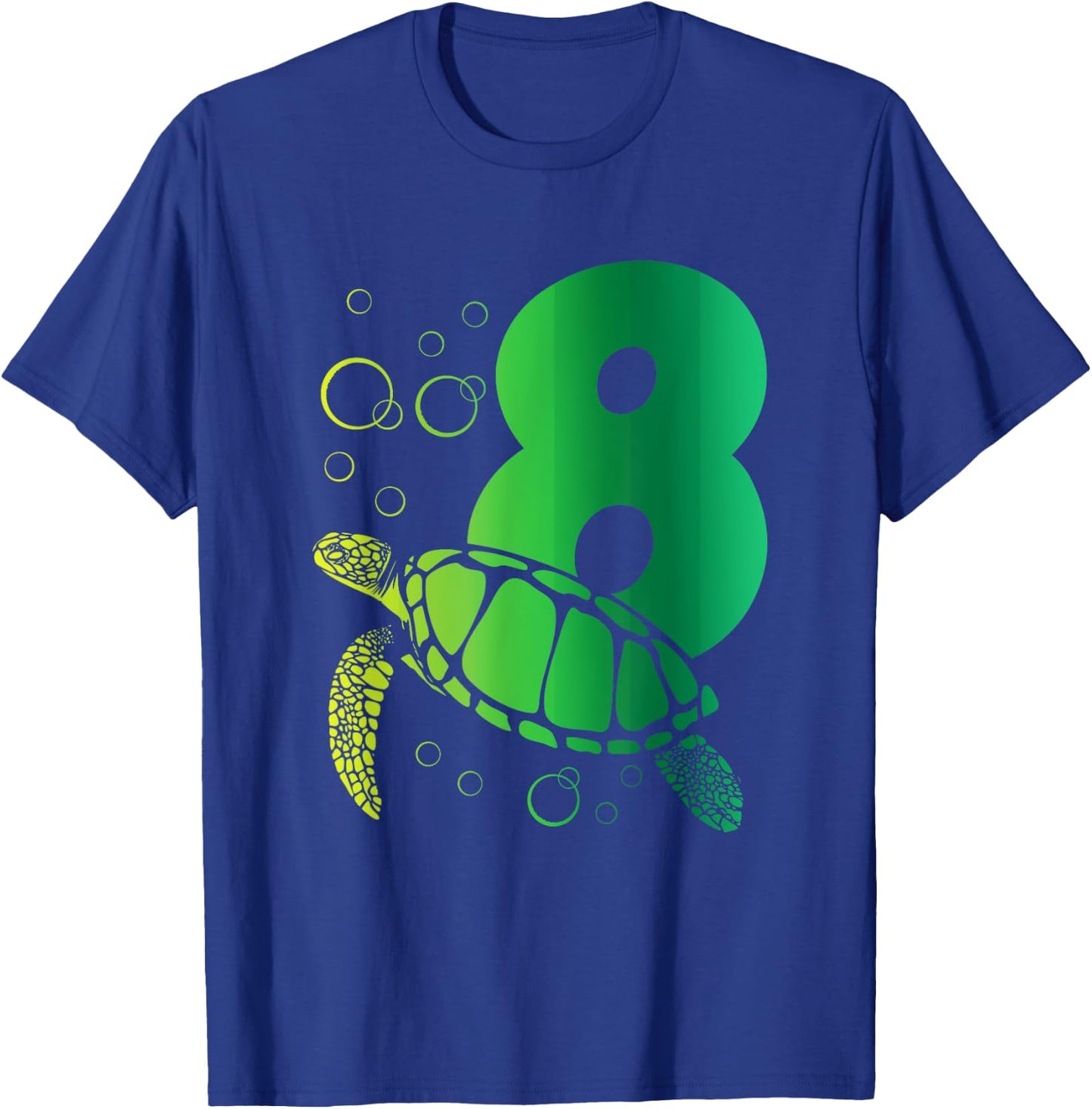 8th Birthday Turtle T-Shirt - T-Shirt | Royal