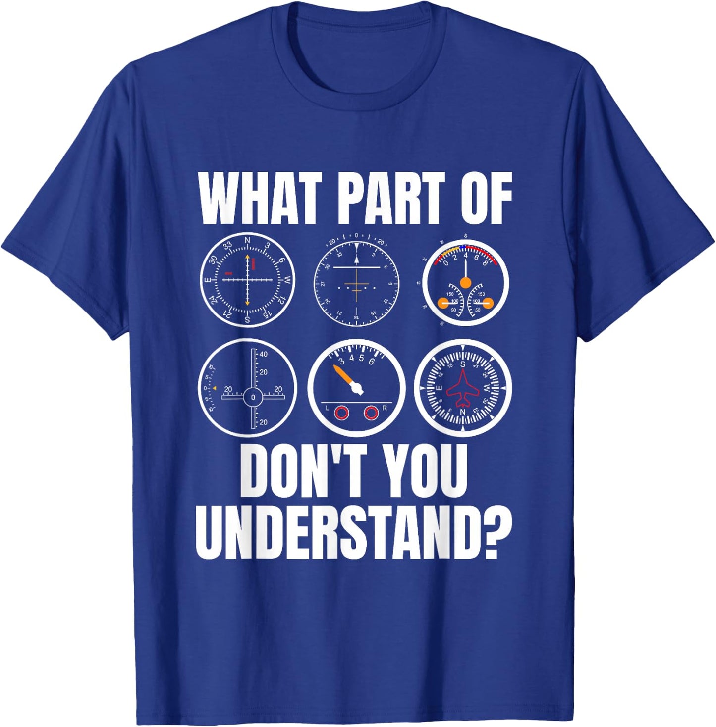 Funny Aviator - Plane Guide Flying Aeroplane Pilot T-Shirt - T-Shirt | Royal