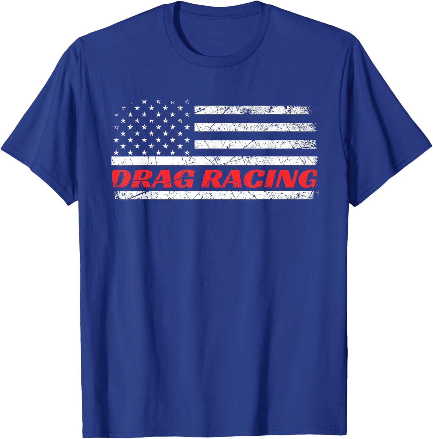 Drag Racing Patriotic American Drag Racer Apparel Design T-Shirt - T-Shirt | Royal