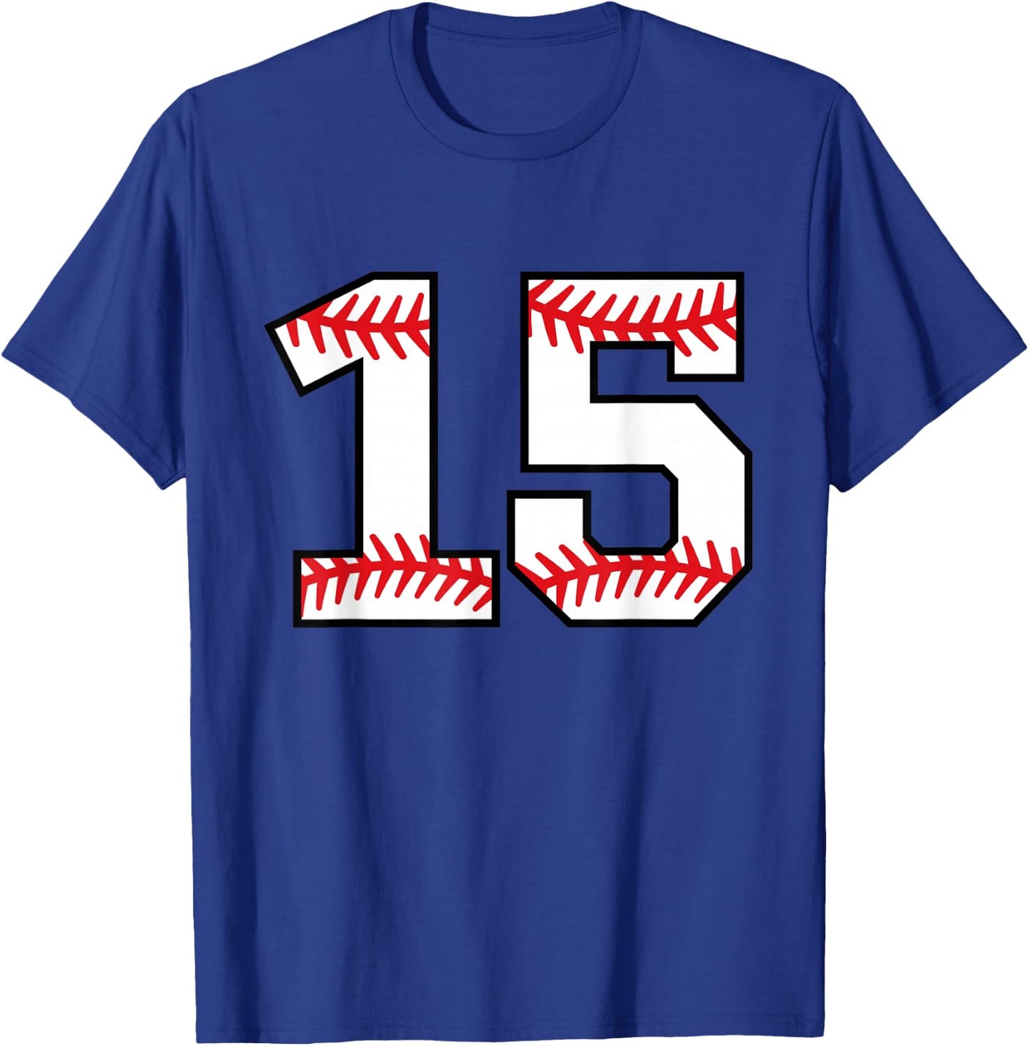 Baseball Number #15 T-Shirt - T-Shirt | Royal